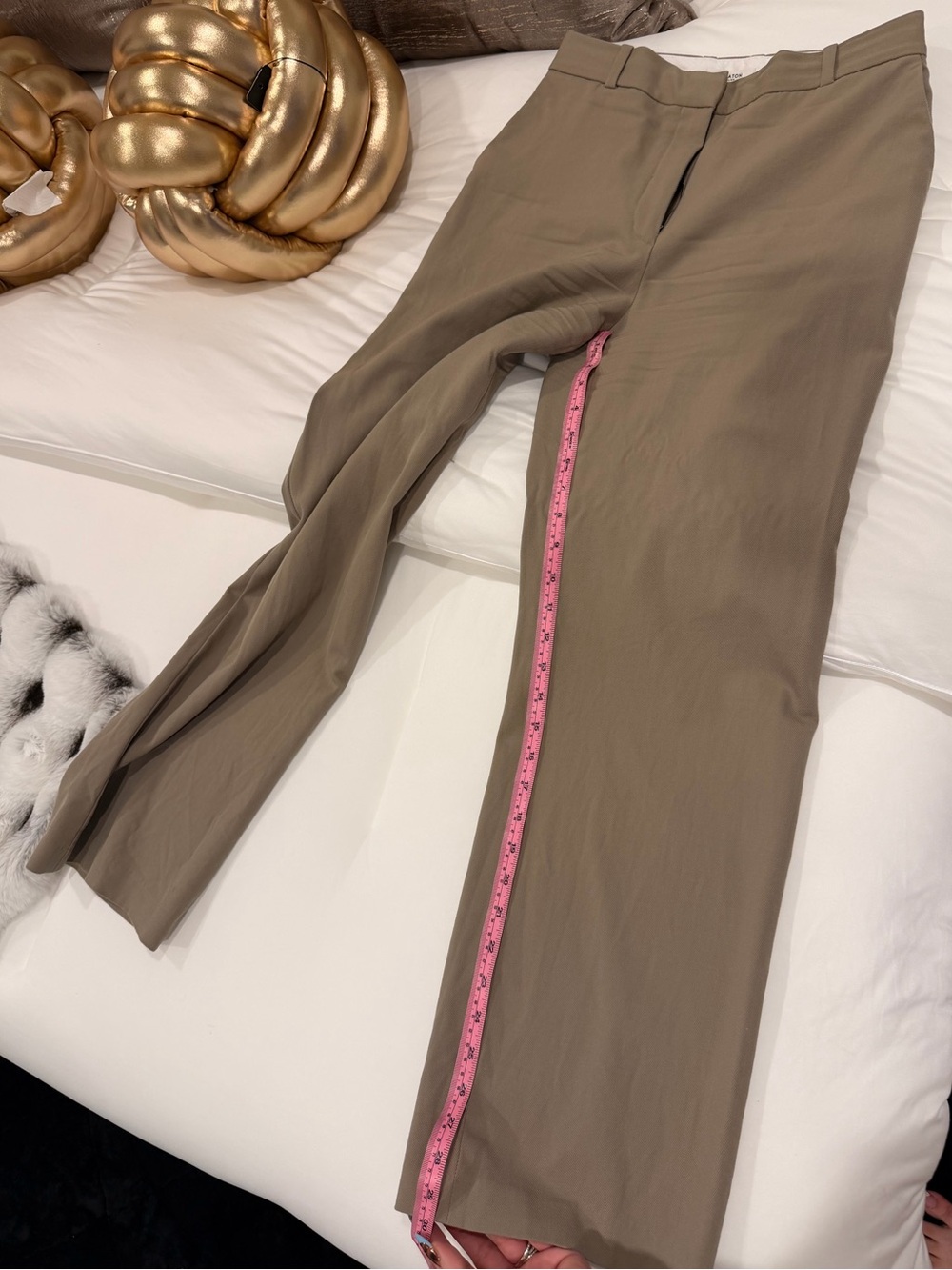 Babaton Cream and Taupe Trousers - Picture 3 of 7